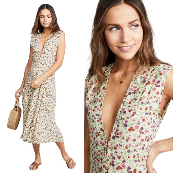 FAITHFULL THE BRAND Blohm Midi Dress in Bastille Floral Print - Picture 1 of 16